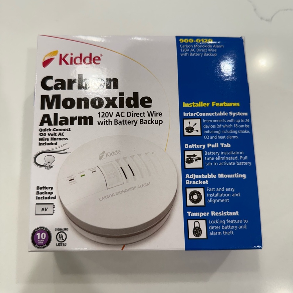 Kidde Carbon Monoxide Alarm with Battery Backup